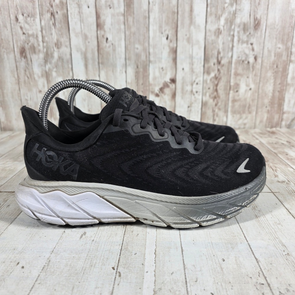 Hoka Arahi 6 Wide Black White Running Shoes Womens 7.5 D 1123197-BWHT